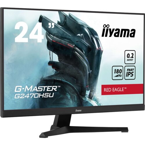 Iiyama Monitor LED G2470HSU-B6 Fast IPS 1920 x 1080 @180Hz 0.2ms 300 cd/m&amp;sup2; 1000:1 HDCP HDMI DP 4xUSB... Slike