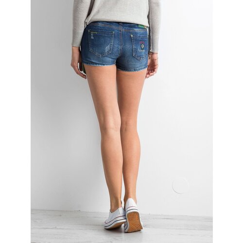 Fashion Hunters Women's blue denim shorts Cene