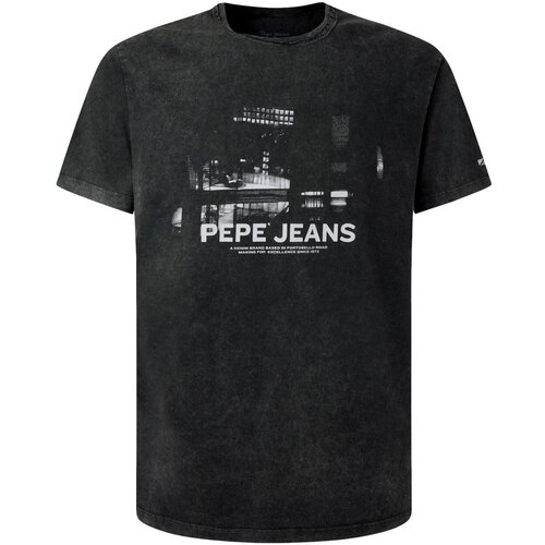 Pepe Jeans Polo majice kratki rokavi CAMISETA MANGA CORTA GRIS PM508487 Siva Slike