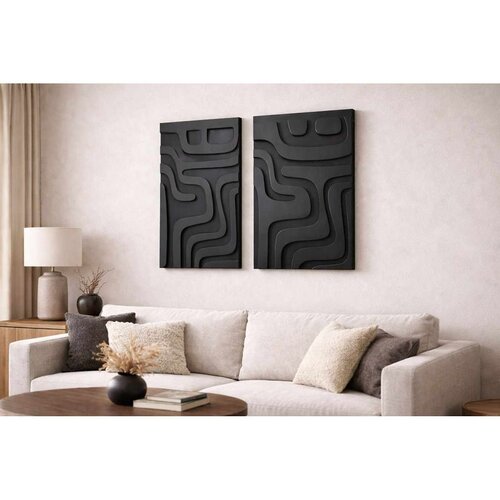 WALLXPERT Crni Dekorativni Zidni Pribor 3D4068-003 Cene