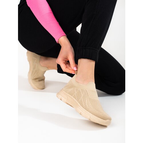 SHELOVET Women's Brown Fabric Sports Shoes Slike