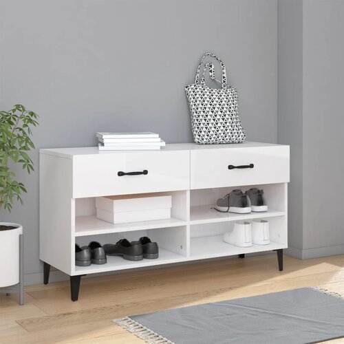 Ormarić za cipele sjajni bijeli 102x35x55 cm konstruirano drvo Cijene