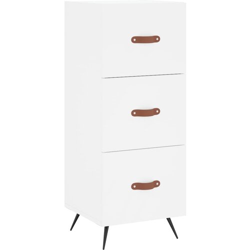  Visoka komoda bijeli 34,5x34x180 cm od konstruiranog drva Slike
