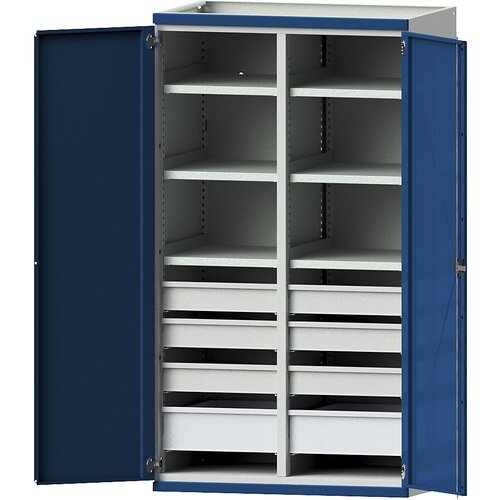 ANKE Omara za težka bremena s predelno steno, 8 predalov 6 x 120, 2 x 180 mm, VxŠxG 1950 x 1084 x 690 mm Cene