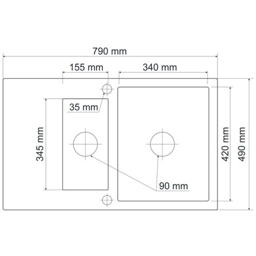 Sink Solution pomivalno korito NATURA 120 PLUS - 790 x 490 mm - bež (7050082) Slike