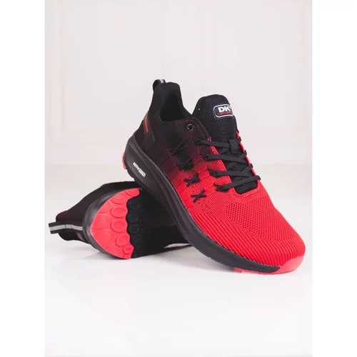 DK Black and red men's sports shoes DK