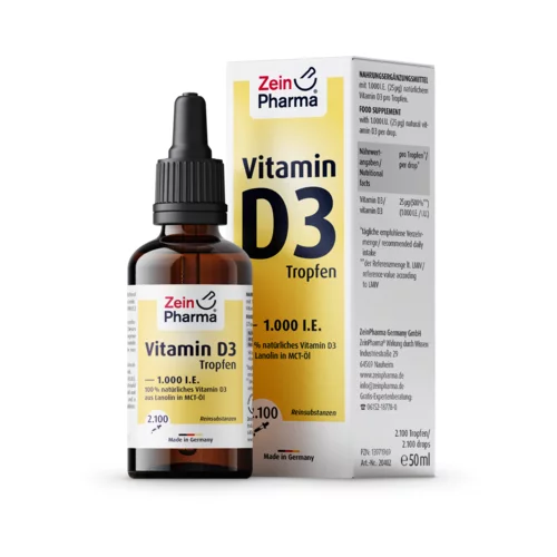 ZeinPharma vitamin D3 kapljice 1000 I.E.