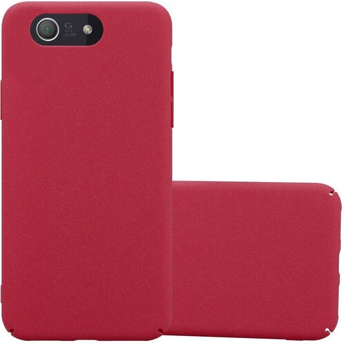 Cadorabo Case, združljiv s Sonyjem v Frosty Red - Hard Case za&scaron;čitni pokrov v zmrznjenem videzu proti praskam in udarcem, (20567504) Cene