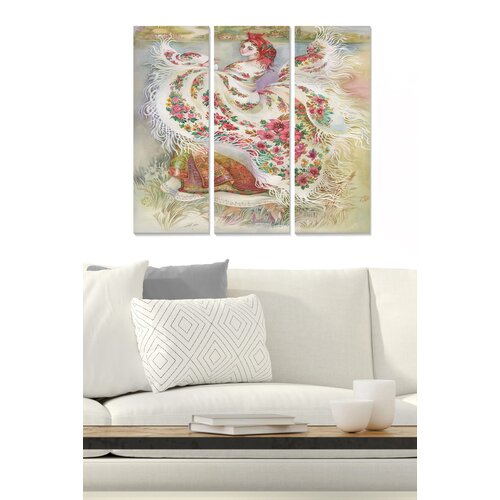 Wallity MDF1328059 Multicolor Decorative MDF Painting (3 Pieces) Cene