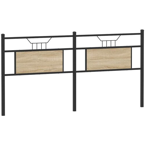 Maison Chic Posteljno vzglavje - Vzglavna omarica sonoma hrast 180 cm inženirski les in jeklo, (22077614) Slike