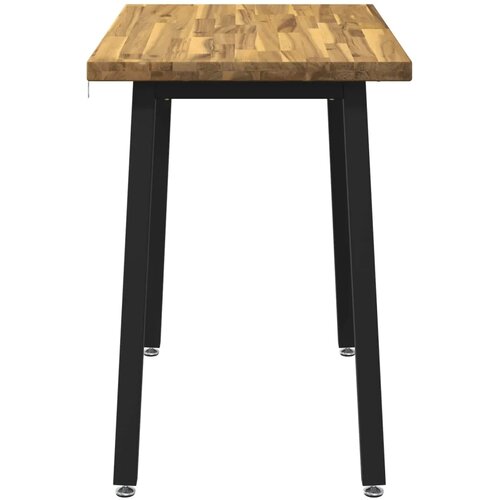  110 x 55 x 75 cm Čvrsto drvo akacije Bijela i crna Pravokutni - Bijela i crna 110 x 55 x 75 cm Četvrtasto Slike
