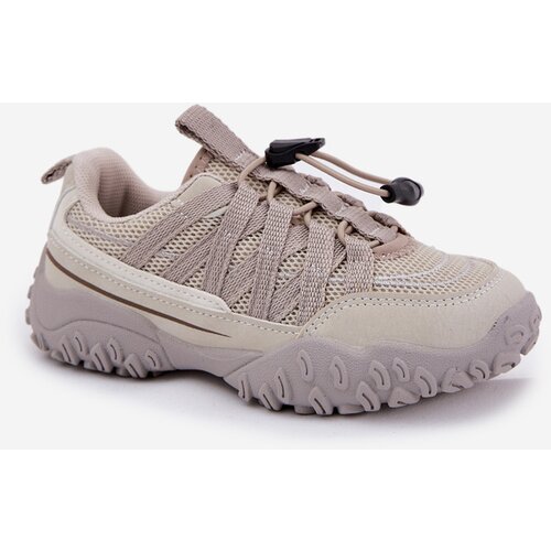 Boto Children's Sneakers With Drawstring Light Beige Nanelita Cene