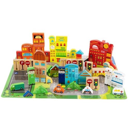 ECO TOYS Drvene kocke - Grad Cijene
