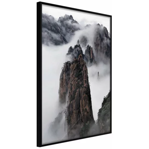  Poster - Clouds Pierced by Mountain Peaks 40x60