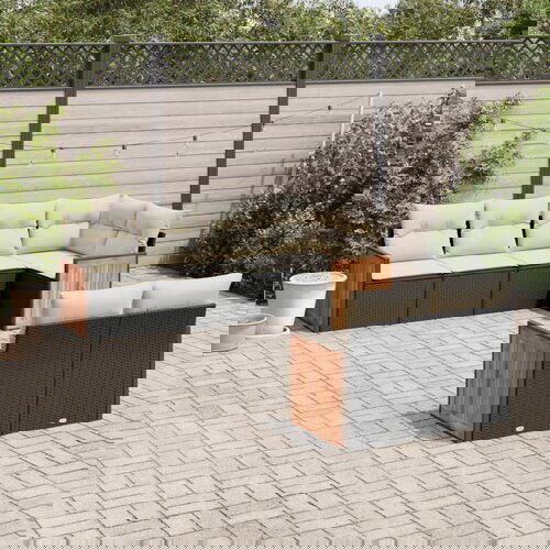 vidaXL 7-dijelni set vrtnih sofa od poliratana s jastucima crni Cijene