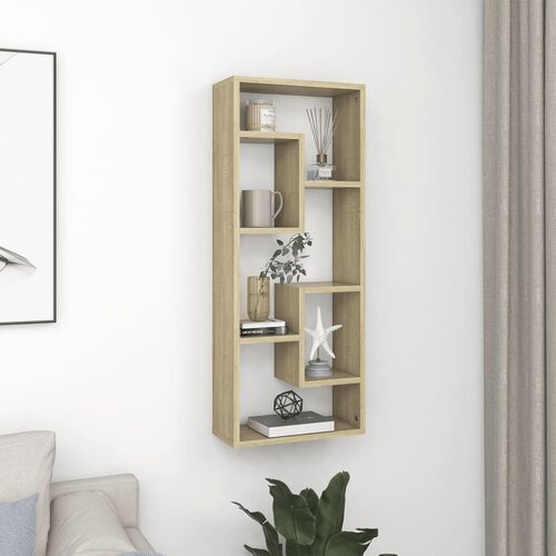 vidaXL Zidna polica boja hrasta sonome 36 x 16 x 90 cm od iverice Cijene