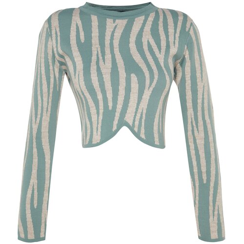 Trendyol ženski duks Twoaw24Kz00694, zelena-mint Cene