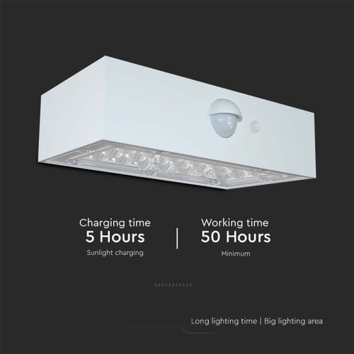  LED solarno zidno svetlo sa senzorom LED/3W/3,7V 3000K/4000K IP65 belo Slike