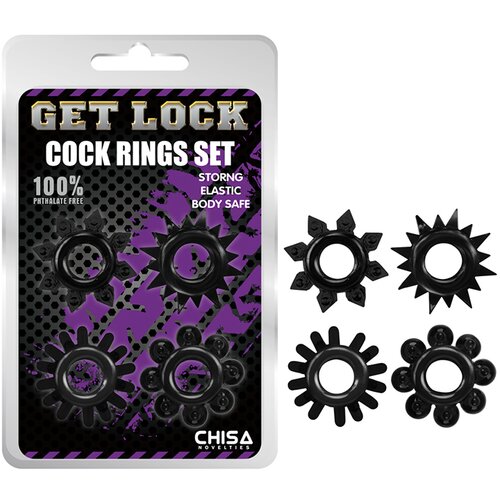 Chisa set od 4 prstena za penis Get Lock Slike