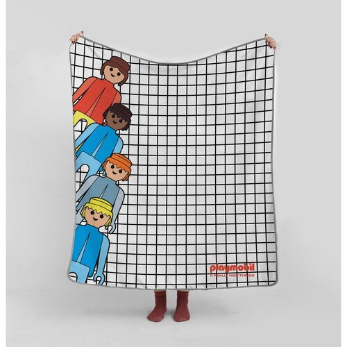 Playmobil Otroška odeja iz mikrovlaken 130x130 cm Checkerboard – Cene