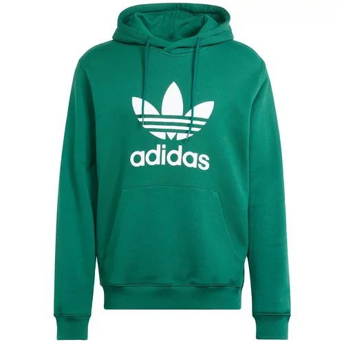 Adidas Sweater majica 'Adicolor Classics Trefoil' zelena / bijela