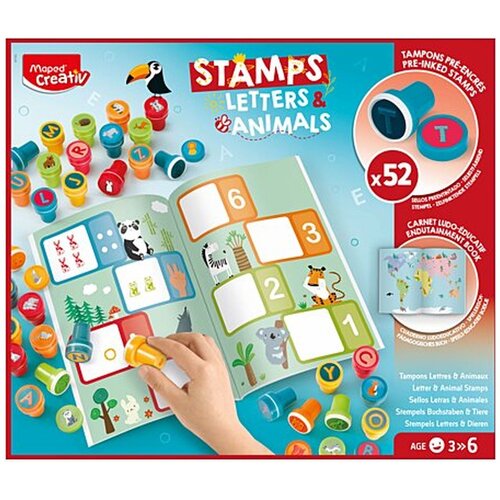 Maped Creative Set dječjih žigova Creativ, motivi slova i životinja 52/1 Cene