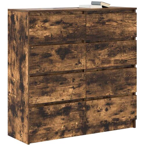  Komoda dimljeni hrast 100x35x99 cm od konstruiranog drva Slike