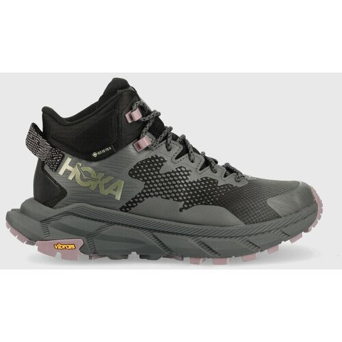 Hoka Čevlji Trail Code GTX ženski, siva barva Slike