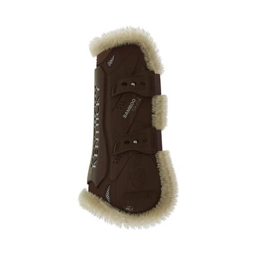 Kentucky Horsewear Skakalni &amp;scaron;čitniki vegan Sheepskin bamboo Elastic, brown - M Slike