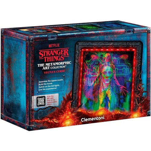 Clementoni Stranger Things &ndash; Vecnino prekletstvo, 520-delni puzzle z okvirjem in RGB LED osvetlitvijo &ndash; Cene