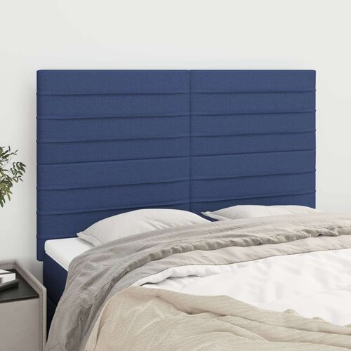  Uzglavlja 4 kom plavi 72 x 5 x 78/88 cm od tkanine Slike