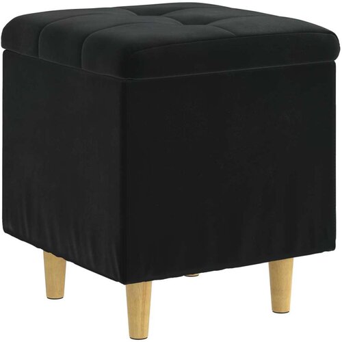  Otoman za pohranu s jastukom Crna 40 x 40 x 45 cm Bar&amp;scaron;un - Crna 40 cm Bar&amp;scaron;un Slike