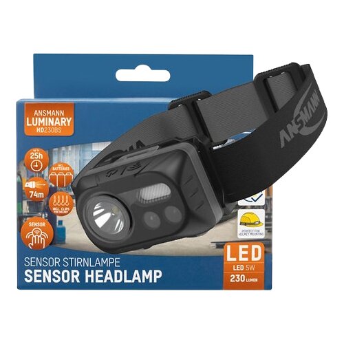 Ansmann Lampa za glavu HD230BS, Crna Slike