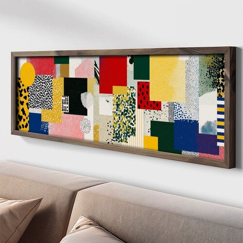 WALLXPERT LAC155-150 Multicolor Decorative Framed MDF Painting Cene