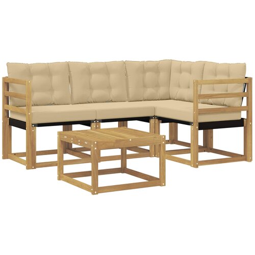 vidaXL Zunanja garnitura za sedenje z blazino 5 pcs, (5000282185) Cene