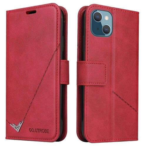 INORCO GQ.UTROBE za iPhone 14 Plus denarnica stojalo PU usnjena torbica pravokotna kovinska dekoracija ovitek za mobilni telefon, (22034248) Cene