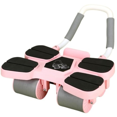 INF 4-kolesni ab roller z oporo za komolce, vzmetnim povratkom in držalom za telefon Pink, (5000324110) Cene