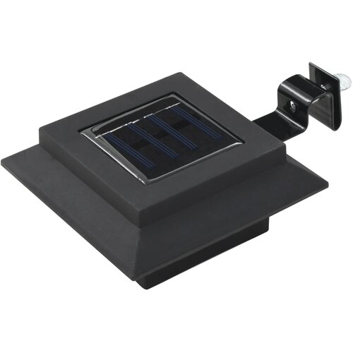  Vanjske solarne svjetiljke 6 kom LED četvrtaste 12 cm crne Slike