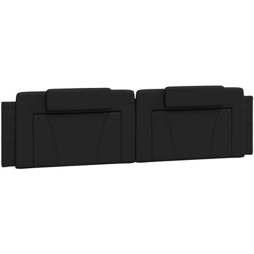 VidaXL Jastuk za uzglavlje crni 200 cm od umjetne kože Slike