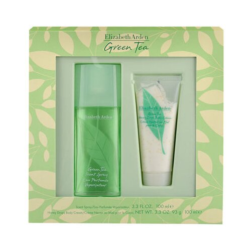 Elizabeth Arden green tea darilni set parfumska voda 100 ml + krema za telo honey drops 100 ml po&amp;scaron;kodovana &amp;scaron;katla za ženske Slike