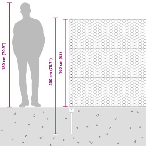 VidaXL Ogradni stupovi 22 kom U-kanal Siva 160 cm Čeličana Slike