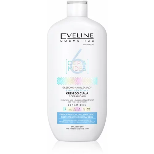 Eveline Cosmetics 6 Ceramides vlažilna krema za telo za suho do zelo suho kožo brez dišav 350 ml