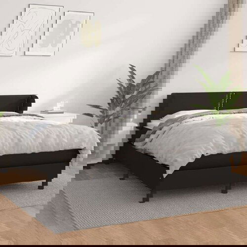  Box spring postelja z vzmetnico črn 140x200 cm umetno usnje, (20726279) Slike