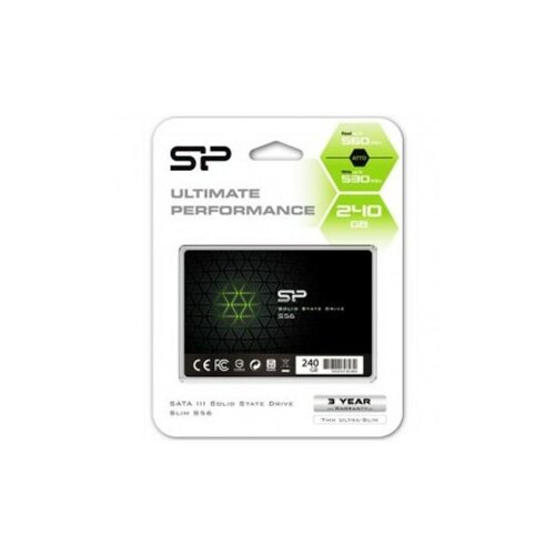 Silicon Power SSD 240GB S56 SATA3 7mm 2.5 Black 560/530 MB/S SP240GBSS3S56B25 ssd hard disk Slike