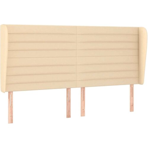  Krevet s oprugama i madracem krem 160x200 cm od tkanine Slike