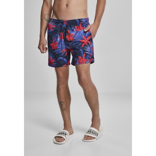 Urban Classics PatternSwim Shorts Blue/red Slike