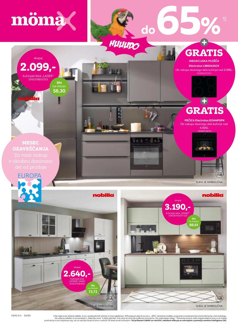 Mömax katalog - Do -65% na izbrane kuhinje po naročilu