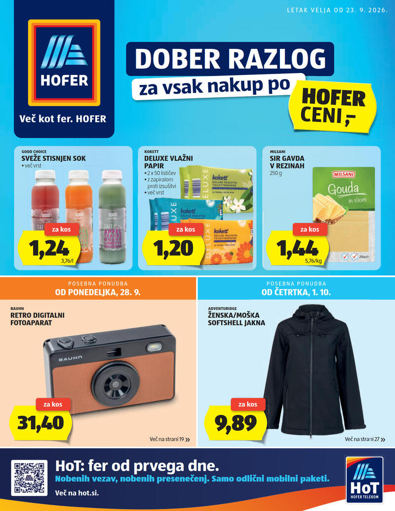 Hofer katalog akcija Tedenska akcija