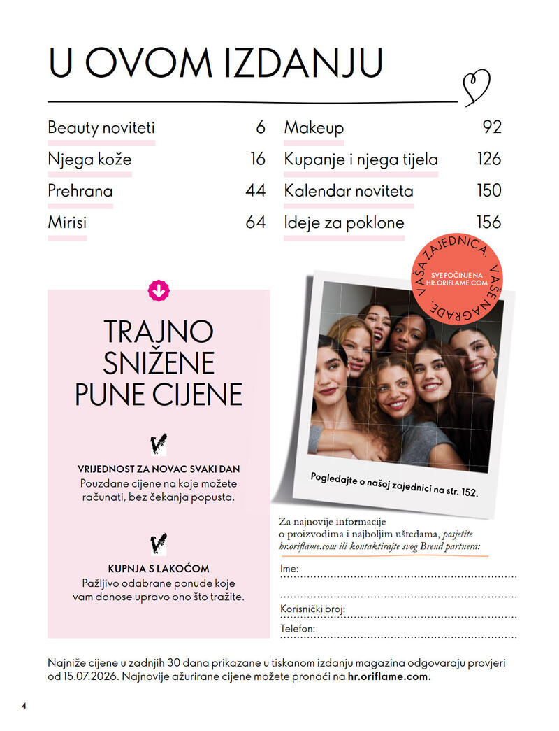 Oriflame katalog - Mjesečna akcija