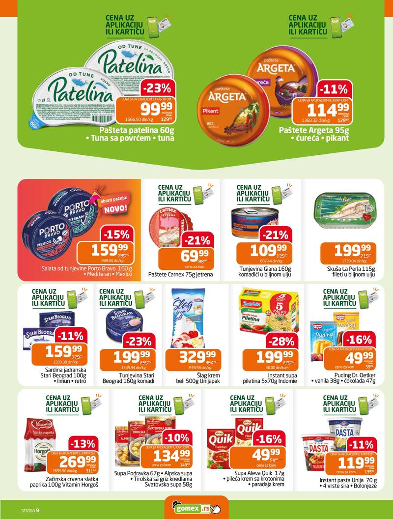 Gomex katalog hrana